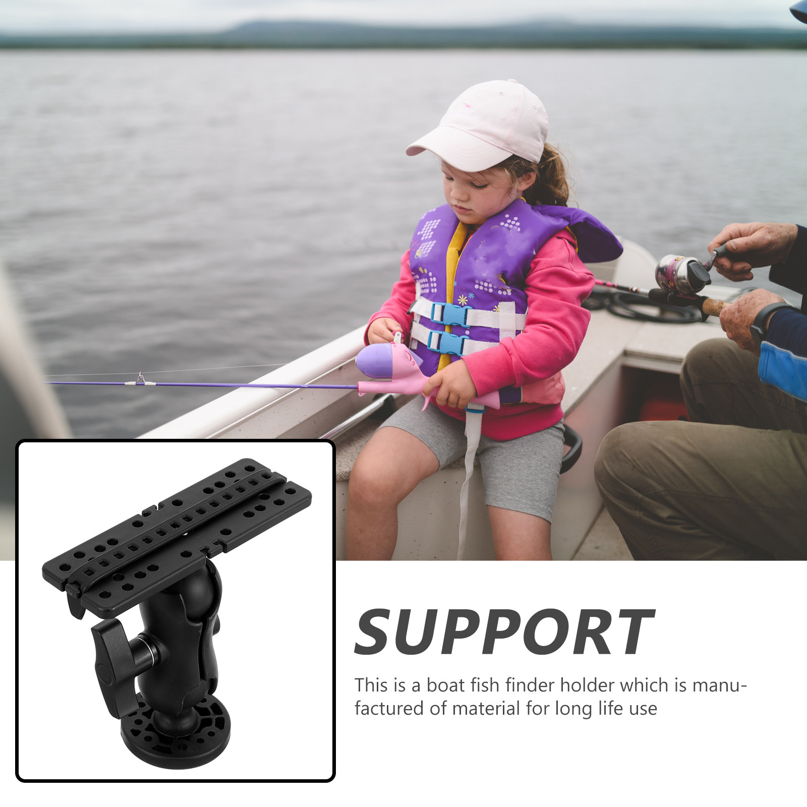 ボート用魚群探知機ホルダー。角度調整可能なヘッドマウントで、 - Fishing Boat Depth Finder のレビューと価格